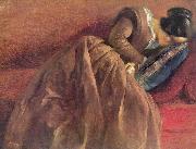 Adolph von Menzel Menzel's sister Emilie, sleeping oil painting